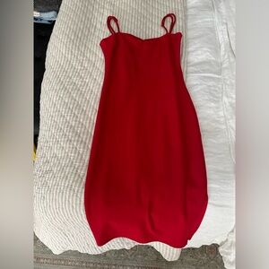Lulu's Vibrant Spaghetti Strap Red Dress